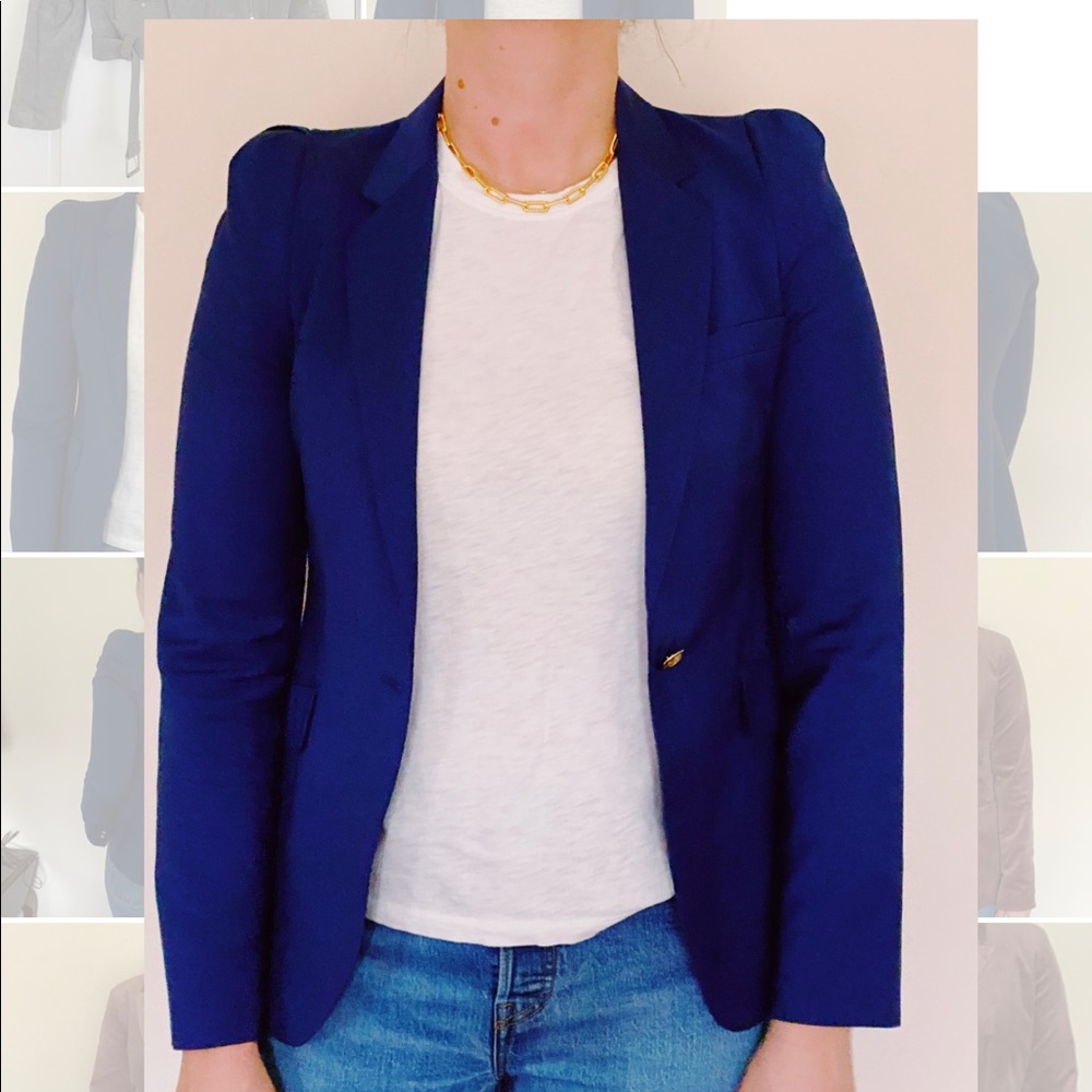 Zara Duchess Blazer in Bright Navy